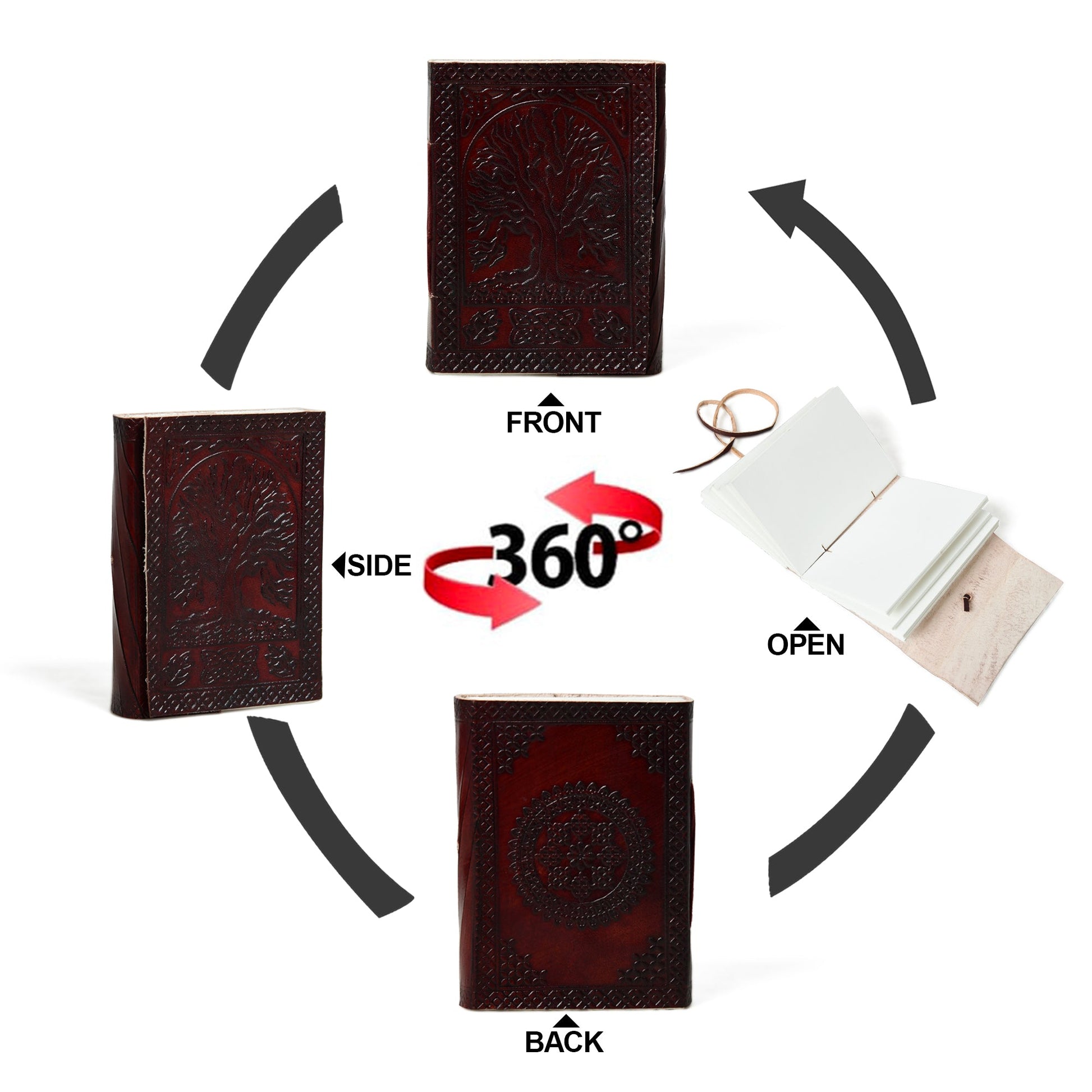 Nature's Wisdom Leather Journal - Tampa Home & Garden Store