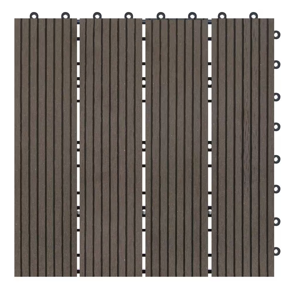Naturesort Bamboo Composite Deck Tiles – Eco-Friendly, Weather & Insect Resistant Interlocking Outdoor Flooring (DIY Snap-Lock Grid) - Tampa Home & Garden Store