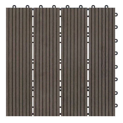 Naturesort Bamboo Composite Deck Tiles – Eco-Friendly, Weather & Insect Resistant Interlocking Outdoor Flooring (DIY Snap-Lock Grid) - Tampa Home & Garden Store