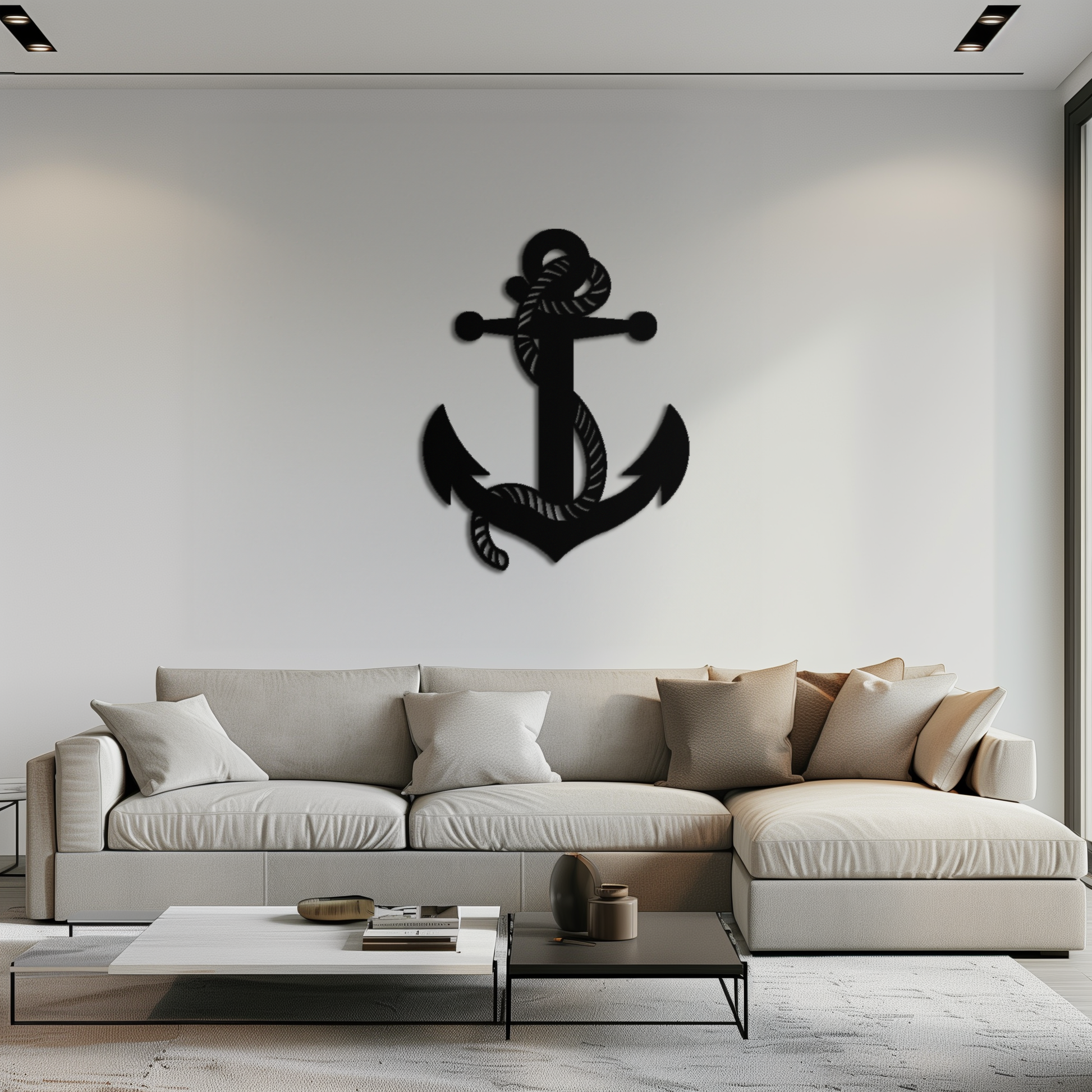Nautical Anchor Metal Wall Art - Steel Wall Decor for Home and Office - KAF044 - Tampa Home & Garden Store
