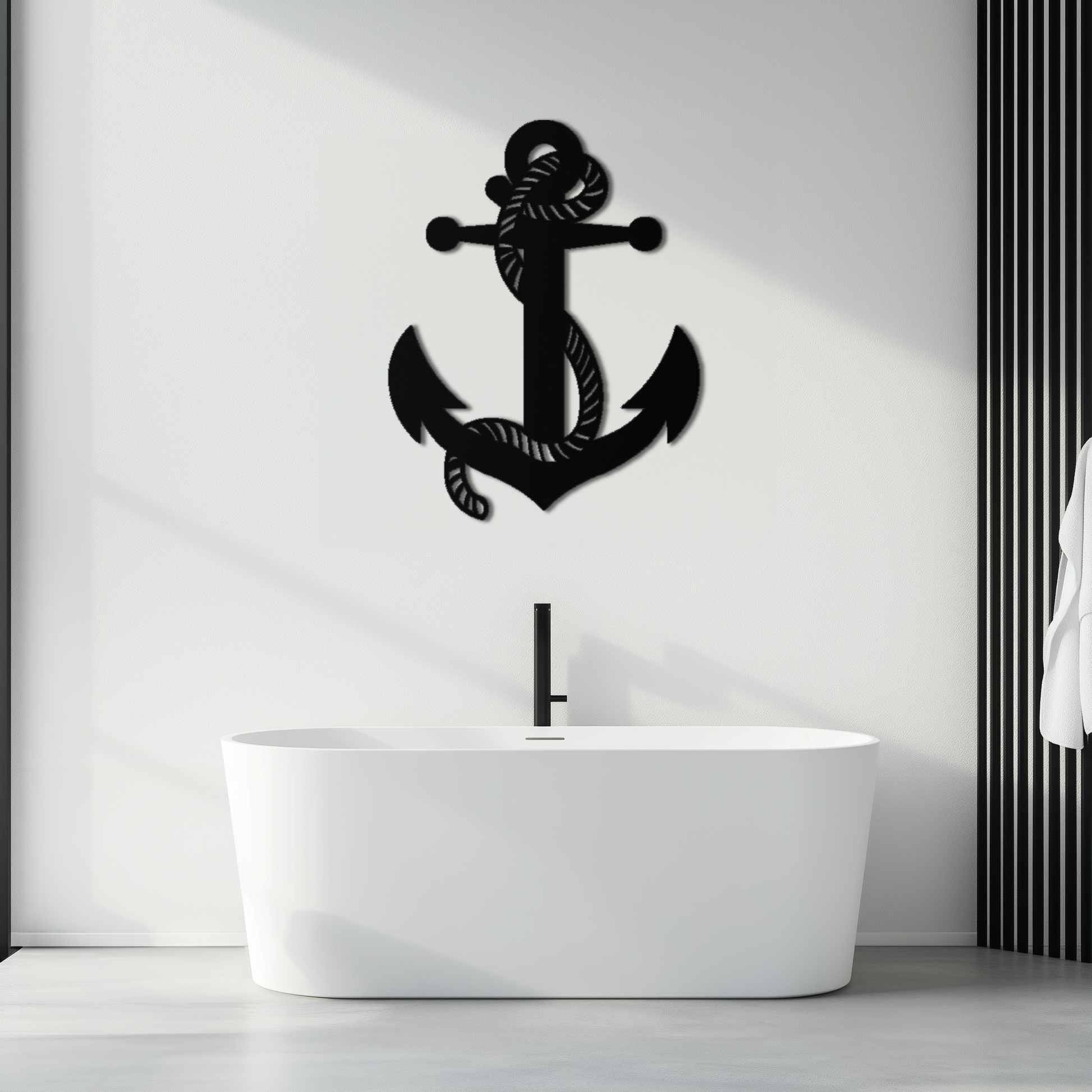 Nautical Anchor Metal Wall Art - Steel Wall Decor for Home and Office - KAF044 - Tampa Home & Garden Store