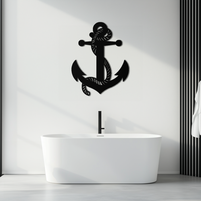 Nautical Anchor Metal Wall Art - Steel Wall Decor for Home and Office - KAF044 - Tampa Home & Garden Store