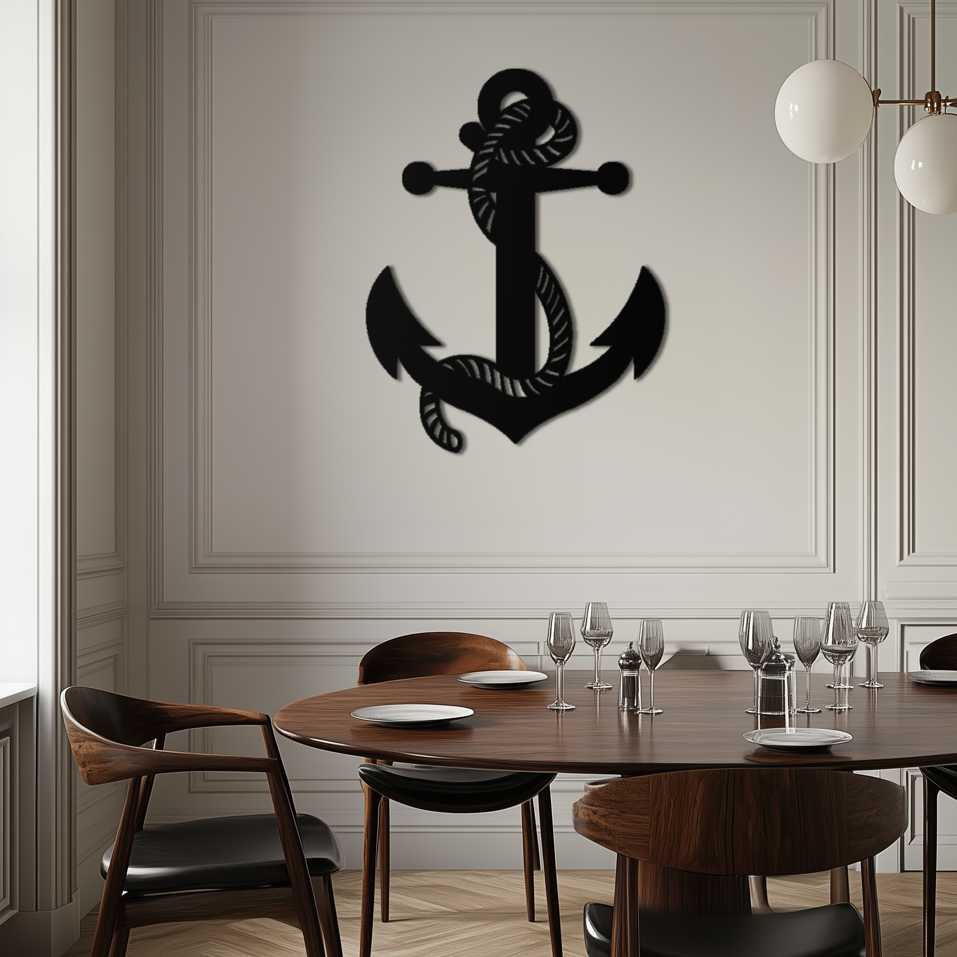Nautical Anchor Metal Wall Art - Steel Wall Decor for Home and Office - KAF044 - Tampa Home & Garden Store