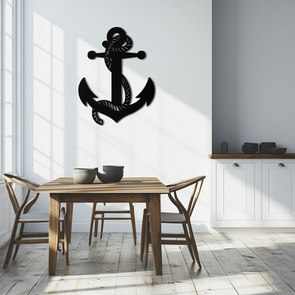 Nautical Anchor Metal Wall Art - Steel Wall Decor for Home and Office - KAF044 - Tampa Home & Garden Store