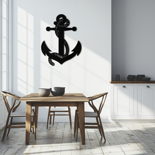 Nautical Anchor Metal Wall Art - Steel Wall Decor for Home and Office - KAF044 - Tampa Home & Garden Store