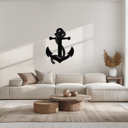 Nautical Anchor Metal Wall Art - Steel Wall Decor for Home and Office - KAF044 - Tampa Home & Garden Store