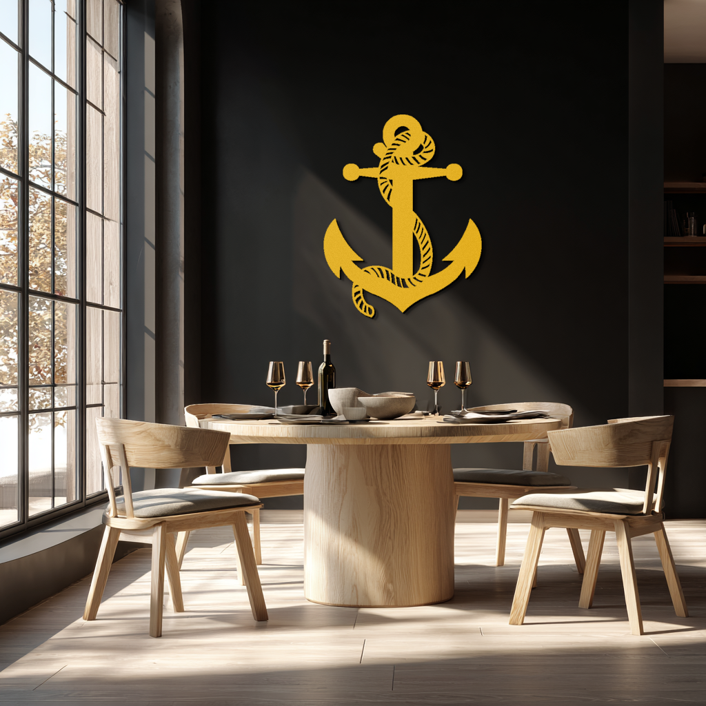Nautical Anchor Metal Wall Art - Steel Wall Decor for Home and Office - KAF044 - Tampa Home & Garden Store
