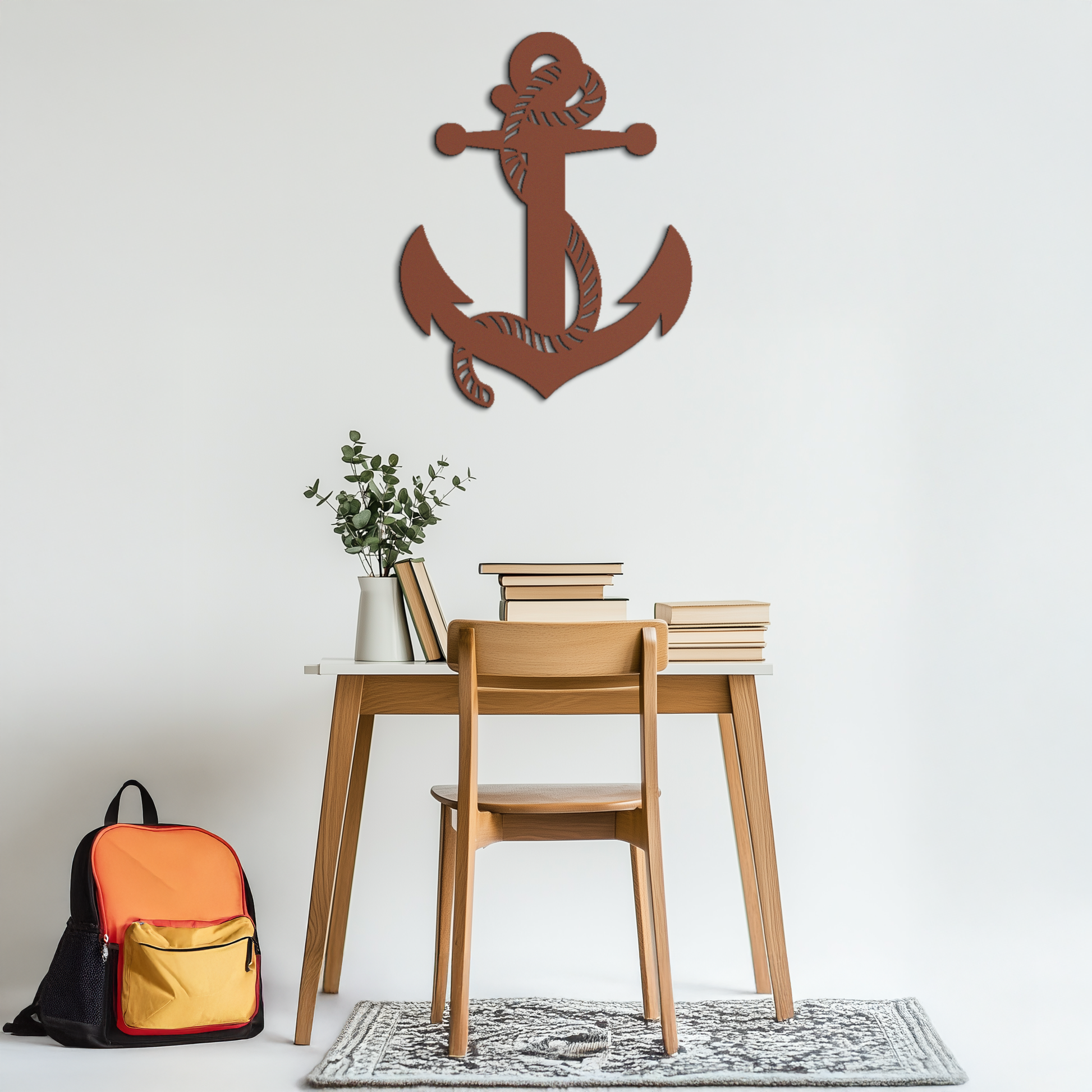 Nautical Anchor Metal Wall Art - Steel Wall Decor for Home and Office - KAF044 - Tampa Home & Garden Store