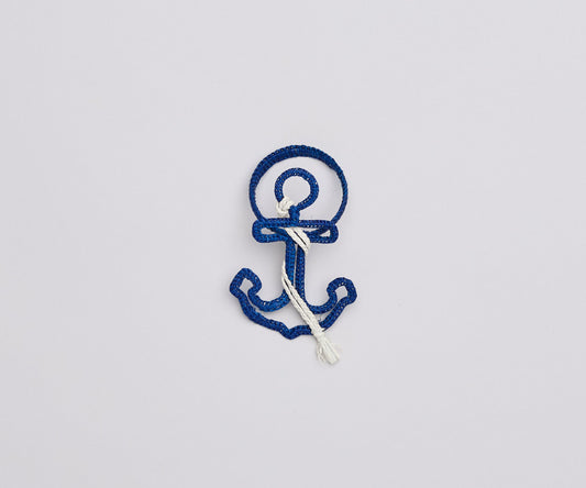 Nautical Anchor Napkin Rings – Coastal Table Decor, Handmade Raffia Napkin Holders, Set of 4 Blue and White Anchor Rings, Ocean Party Decor - Tampa Home & Garden Store