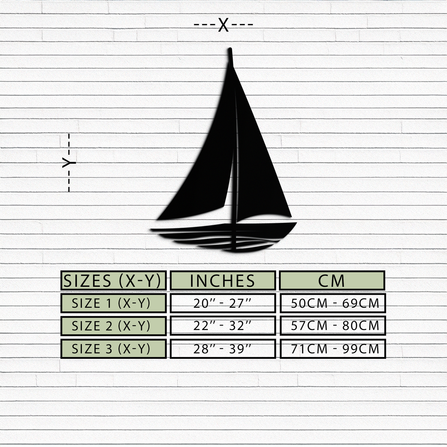 Nautical Sailboat Silhouette Metal Wall Art – Minimalist Ocean-Inspired Steel Decor- KAF326 - Tampa Home & Garden Store