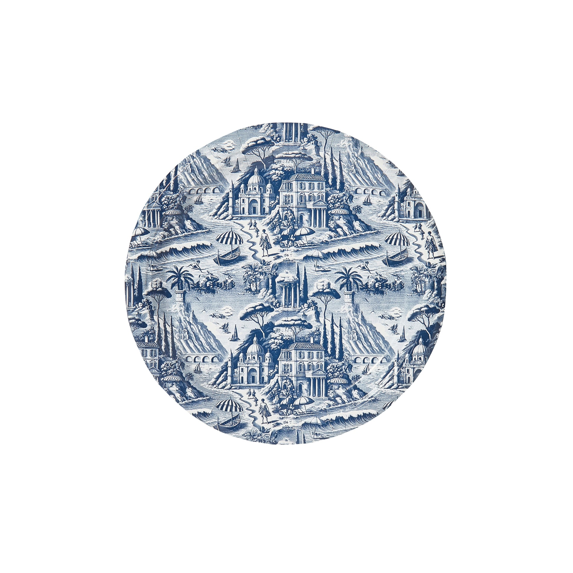 Navy Amalfi Toile Dessert Plate - 8 pack - Tampa Home & Garden Store