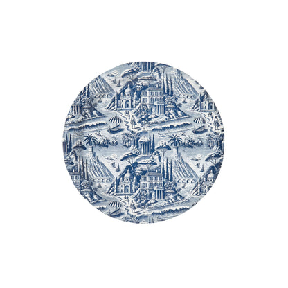 Navy Amalfi Toile Dessert Plate - 8 pack - Tampa Home & Garden Store