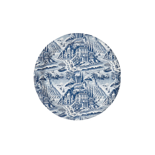 Navy Amalfi Toile Dessert Plate - 8 pack - Tampa Home & Garden Store