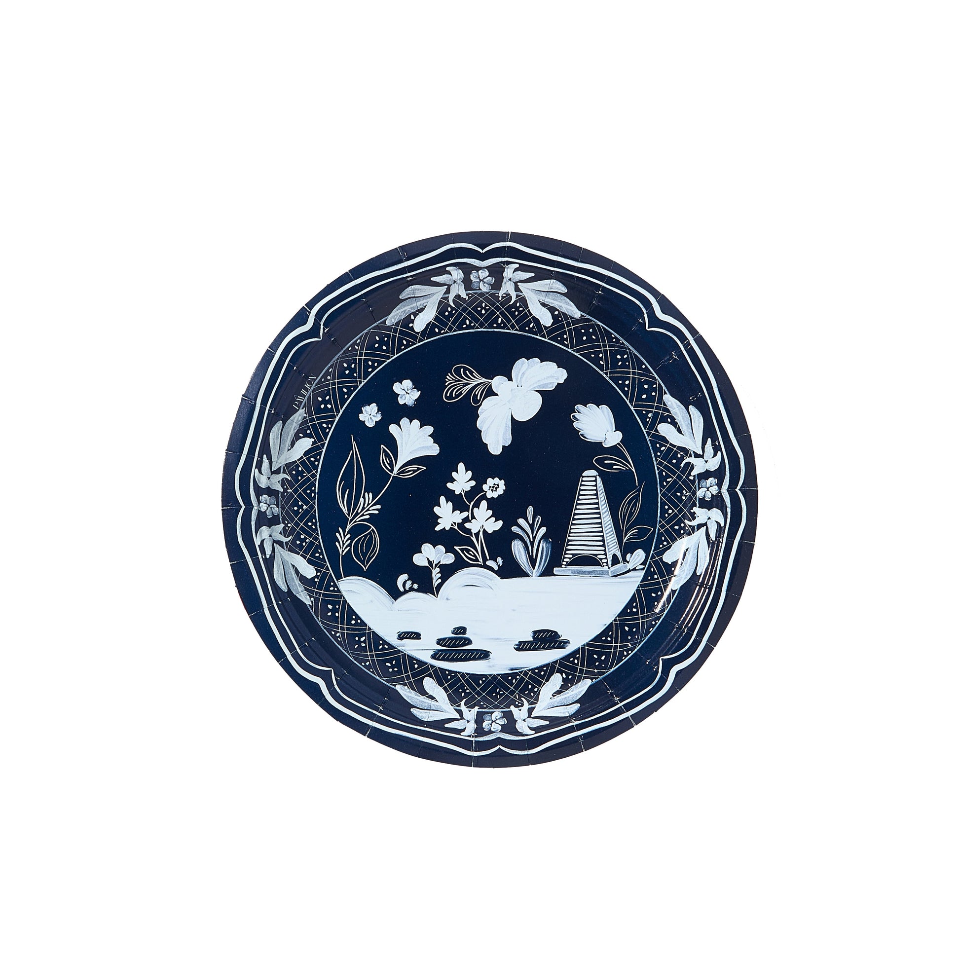 Navy Beachside Pavilion Dessert Paper Plates - 8 pack - Tampa Home & Garden Store