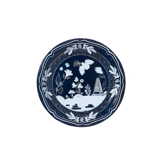 Navy Beachside Pavilion Dessert Paper Plates - 8 pack - Tampa Home & Garden Store