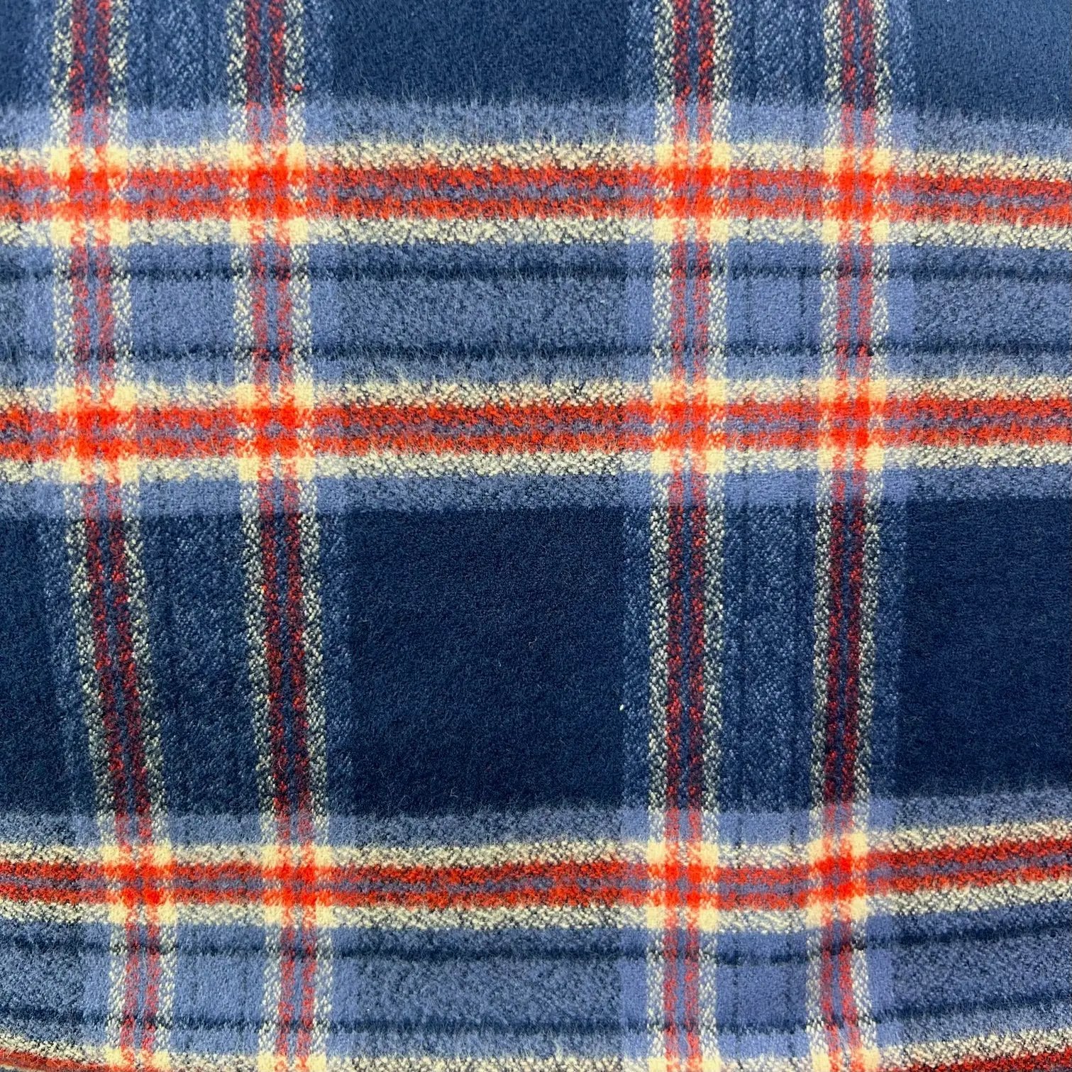 Navy, Dusty Blue, Persimmon and Cream Luxe Collection Plaid Infinity and Blanket Scarves - Tampa Home & Garden Store