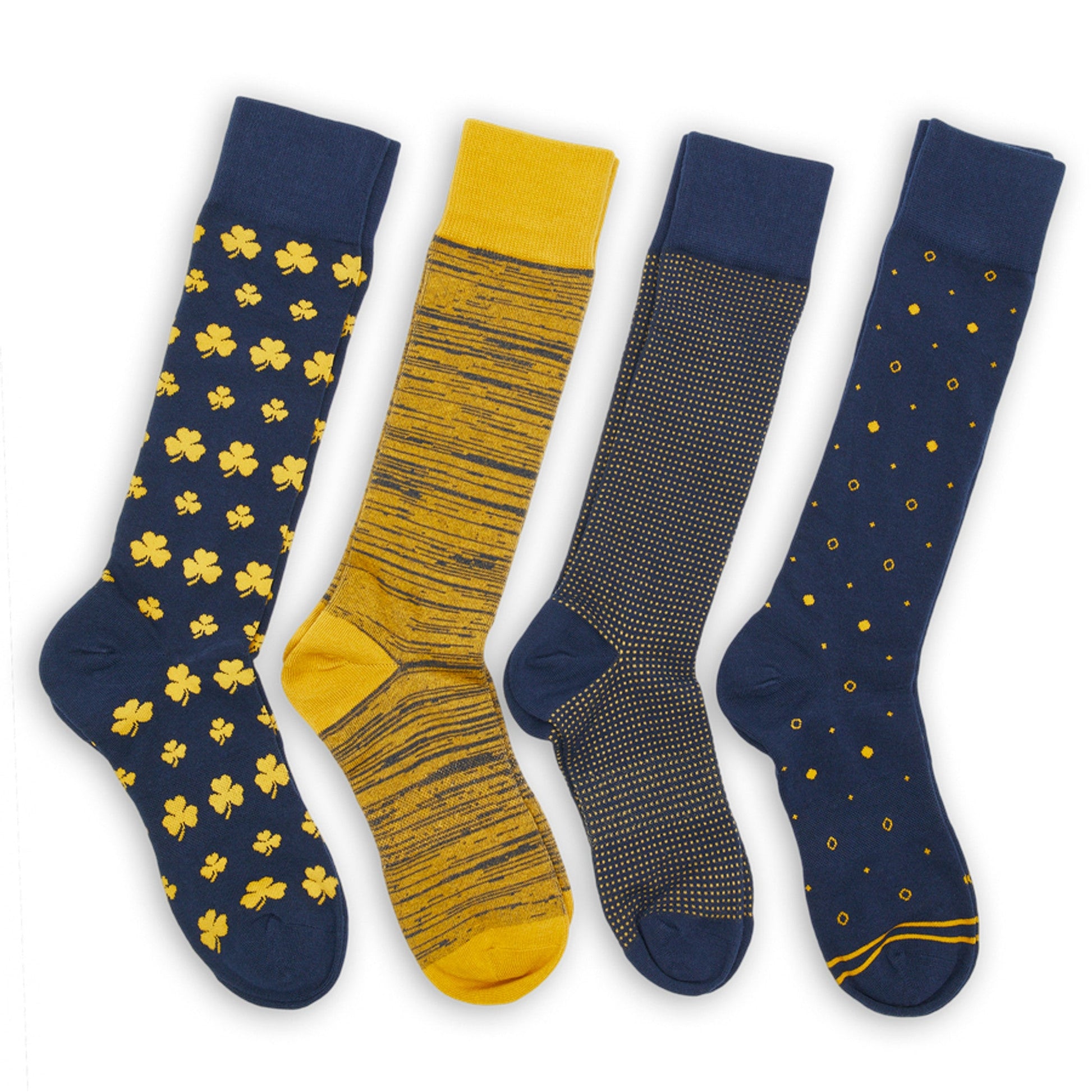 Navy Gold Mixed Socks 8 Pack by DeadSoxy, team colorways, 4 pairs shown on Tampa Home & Garden Store