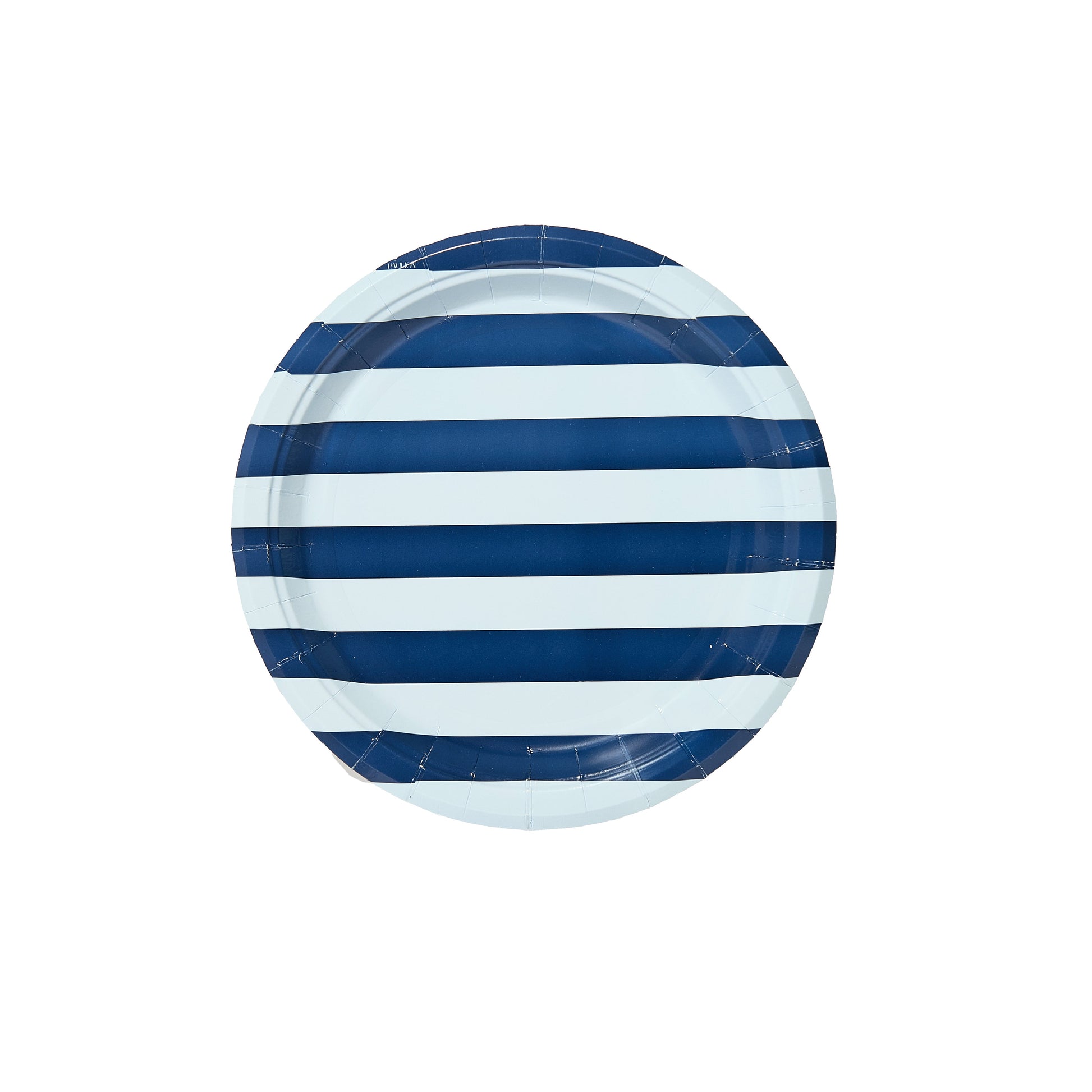 Navy and Sky Beach Umbrella Stripes Dessert Paper Plate - 8 pack - Tampa Home & Garden Store