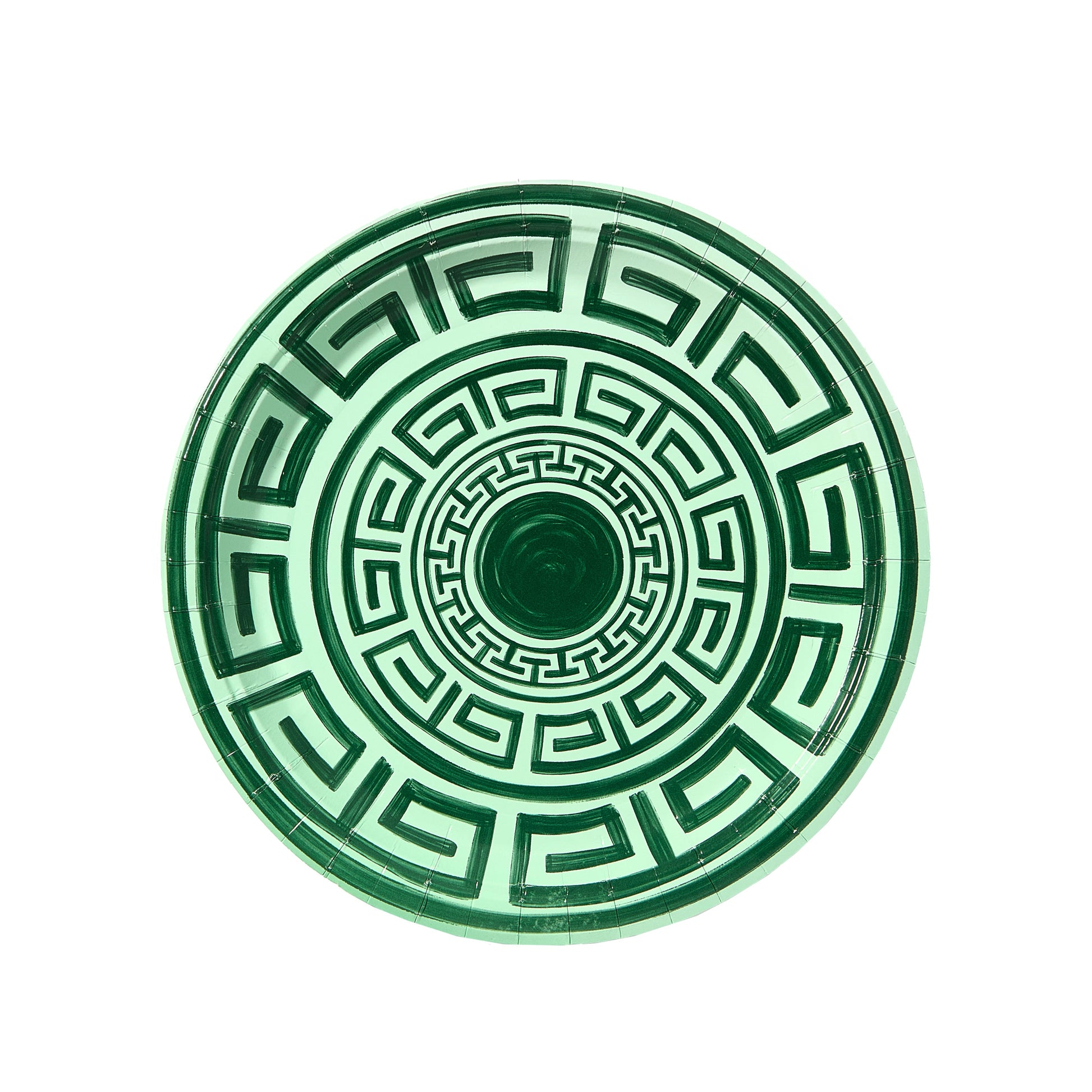 Navy and Sky Greek Key Pavilion Dinner Plates - 8 pack - Tampa Home & Garden Store