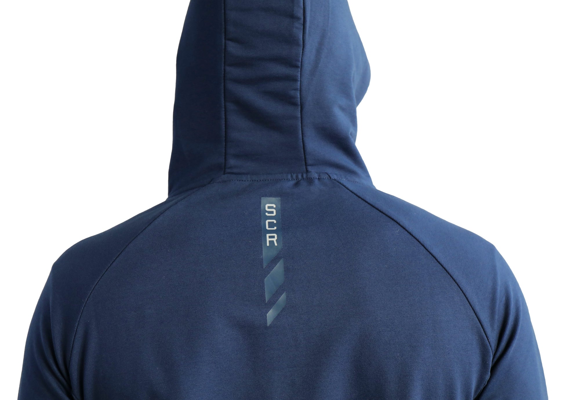 All-Day Comfort Hooded Sweatshirt Slim Fit navy blue athletic top SCR Sportswear tag on Tampa Home & Garden Store