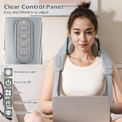 Neck Shoulder Massager 4D Deep Tissue Kneading Shiatsu Massage Machine