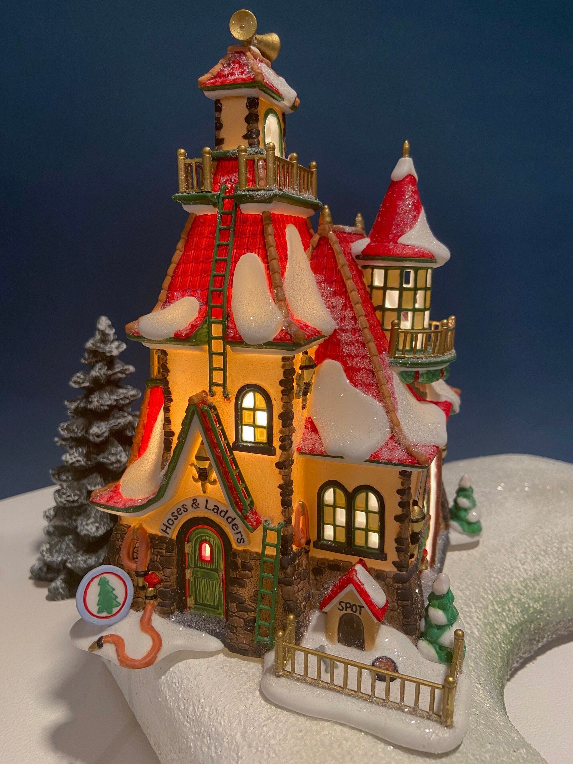 Needle's Tree Farm. Illuminated Porcelain Christmas Village House by Dept. 56. North Pole Series. Magically Detailed Holiday Decor. - Tampa Home & Garden Store