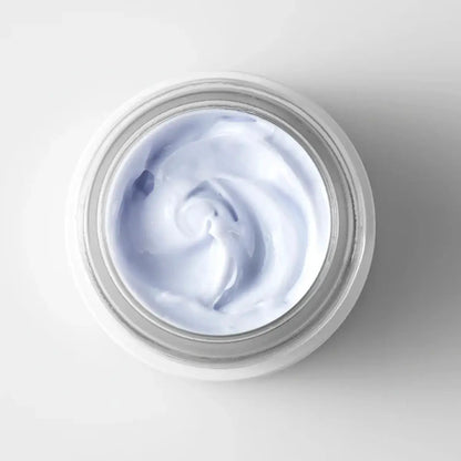 Creme de la Copper 1.7 oz skincare cream in white jar with pale blue swirl Nava Beauty on Tampa Home & Garden Store