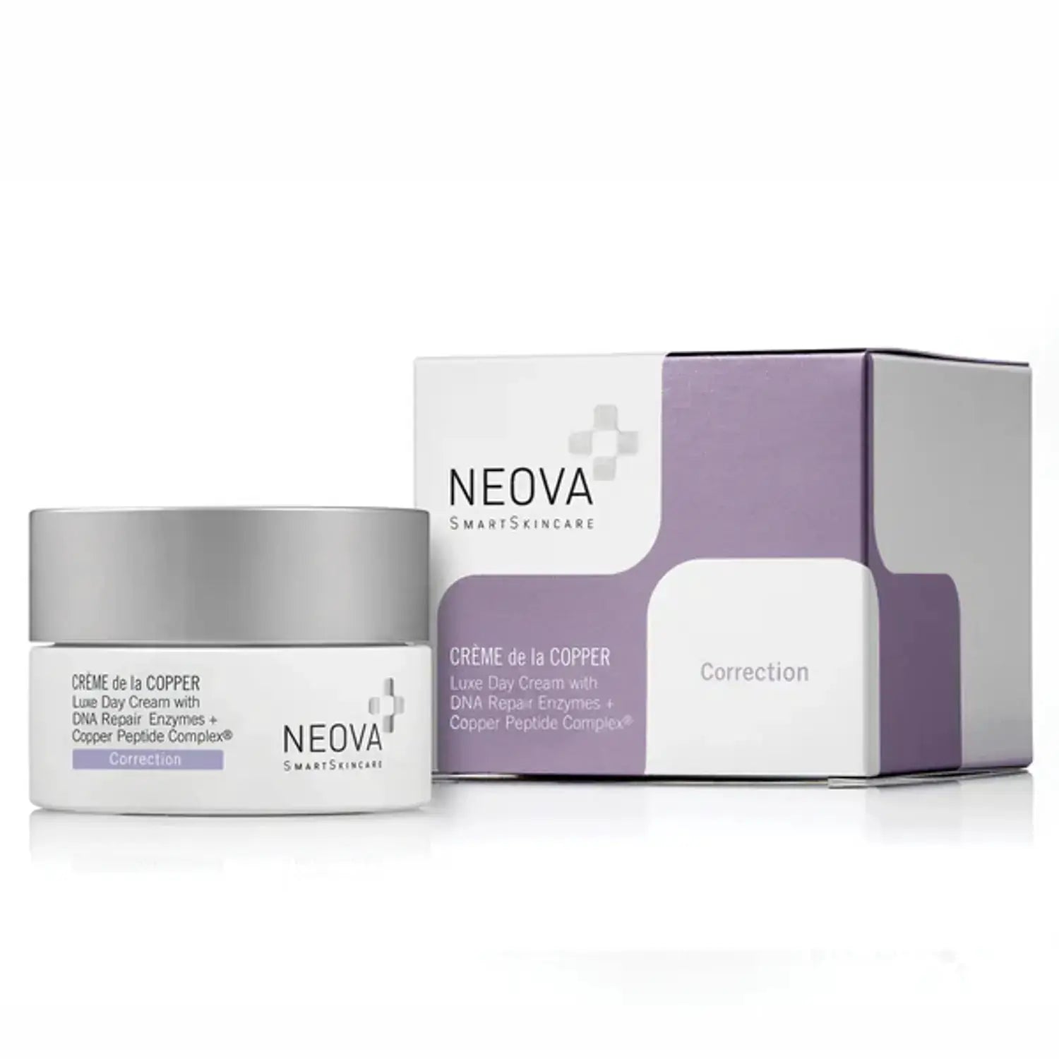 Neova Creme de la Copper 1.7 oz anti-aging cream, jar with box on Tampa Home & Garden Store