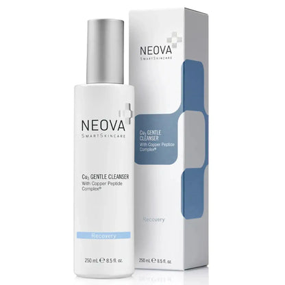 Neova Cu3 Gentle Cleanser bottle and box; white bottle with silver cap, copper peptide, 8.5 oz on Tampa Home & Garden Store