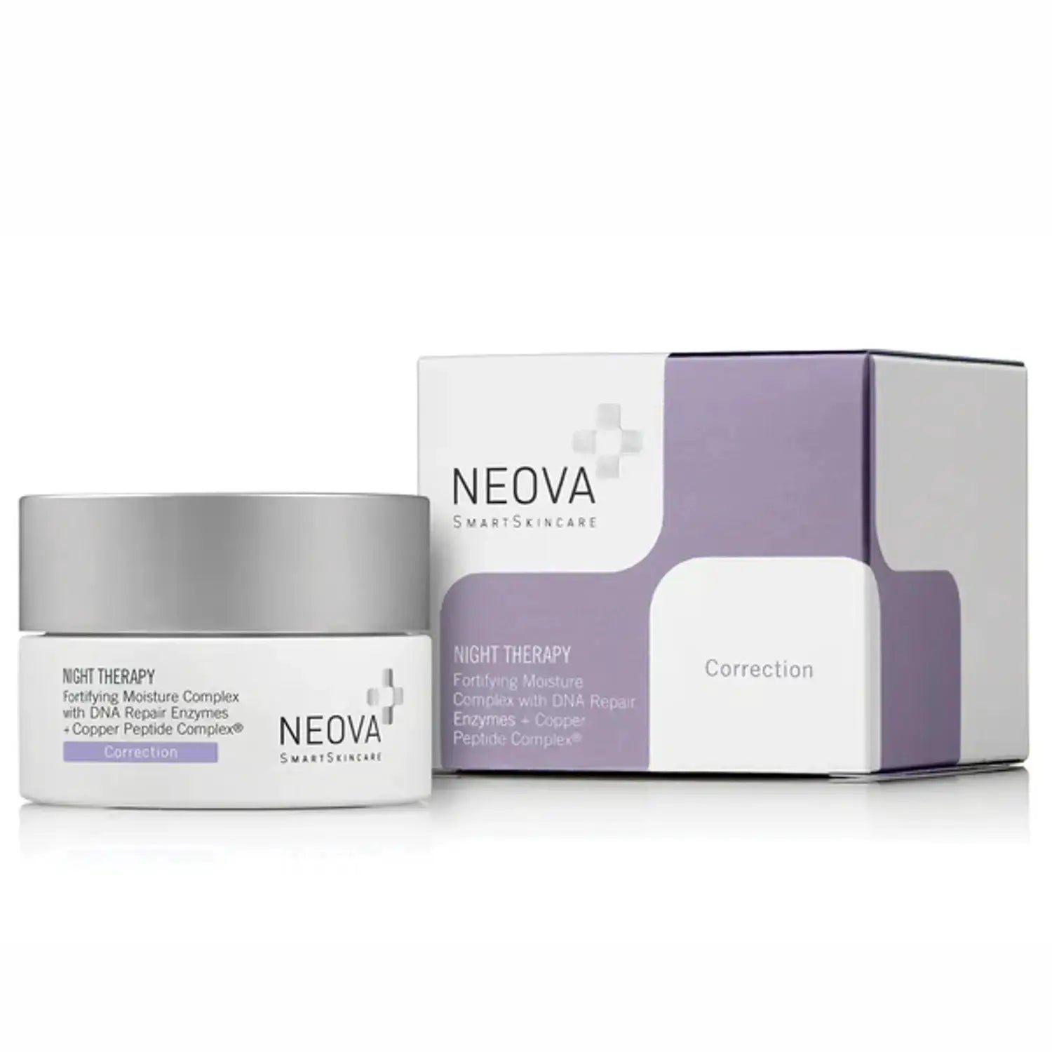 Neova Night Therapy 1.7 oz jar with lavender box; anti-aging skincare by Neova SmartSkincare on Tampa Home & Garden Store
