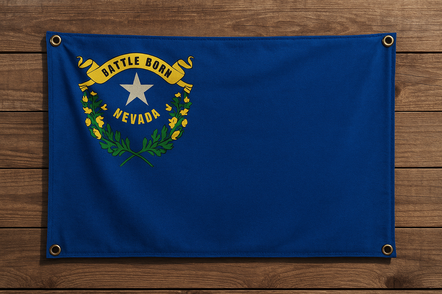 Nevada Flag with Grommets Along the Edges for Wall Hanging - Tampa Home & Garden Store