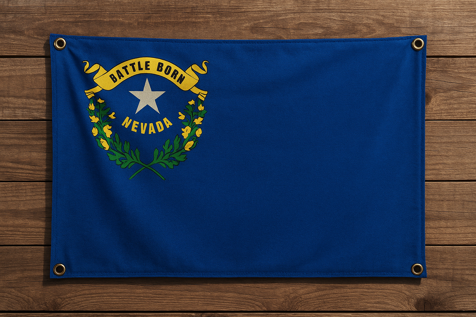 Nevada Flag with Grommets Along the Edges for Wall Hanging - Tampa Home & Garden Store