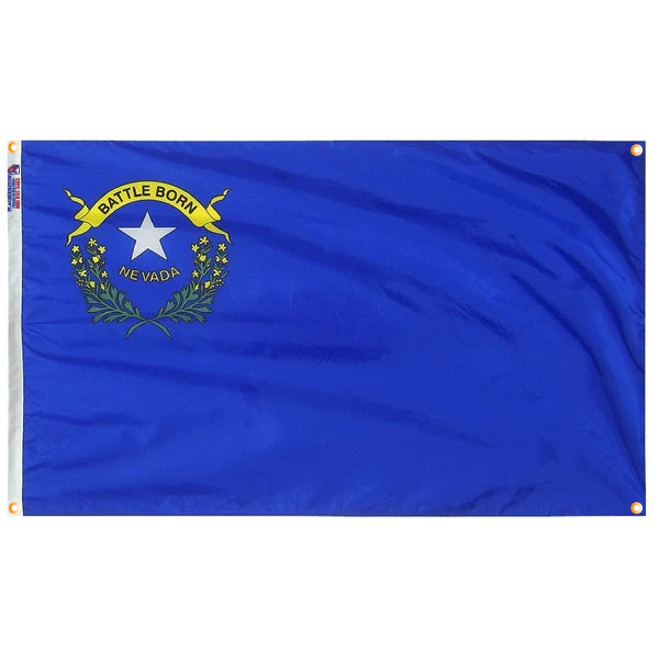 Nevada Flag with Grommets Along the Edges for Wall Hanging - Tampa Home & Garden Store