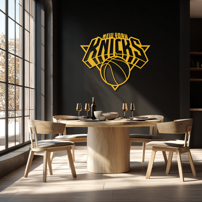 New York Knicks Basketball Logo Metal Wall Art – Bold Sports-Inspired Home Decor- KAF677 - Tampa Home & Garden Store