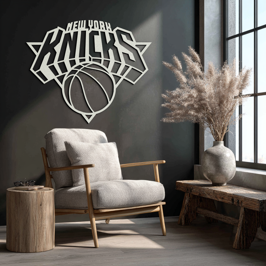 New York Knicks Basketball Logo Metal Wall Art – Bold Sports-Inspired Home Decor- KAF677 - Tampa Home & Garden Store