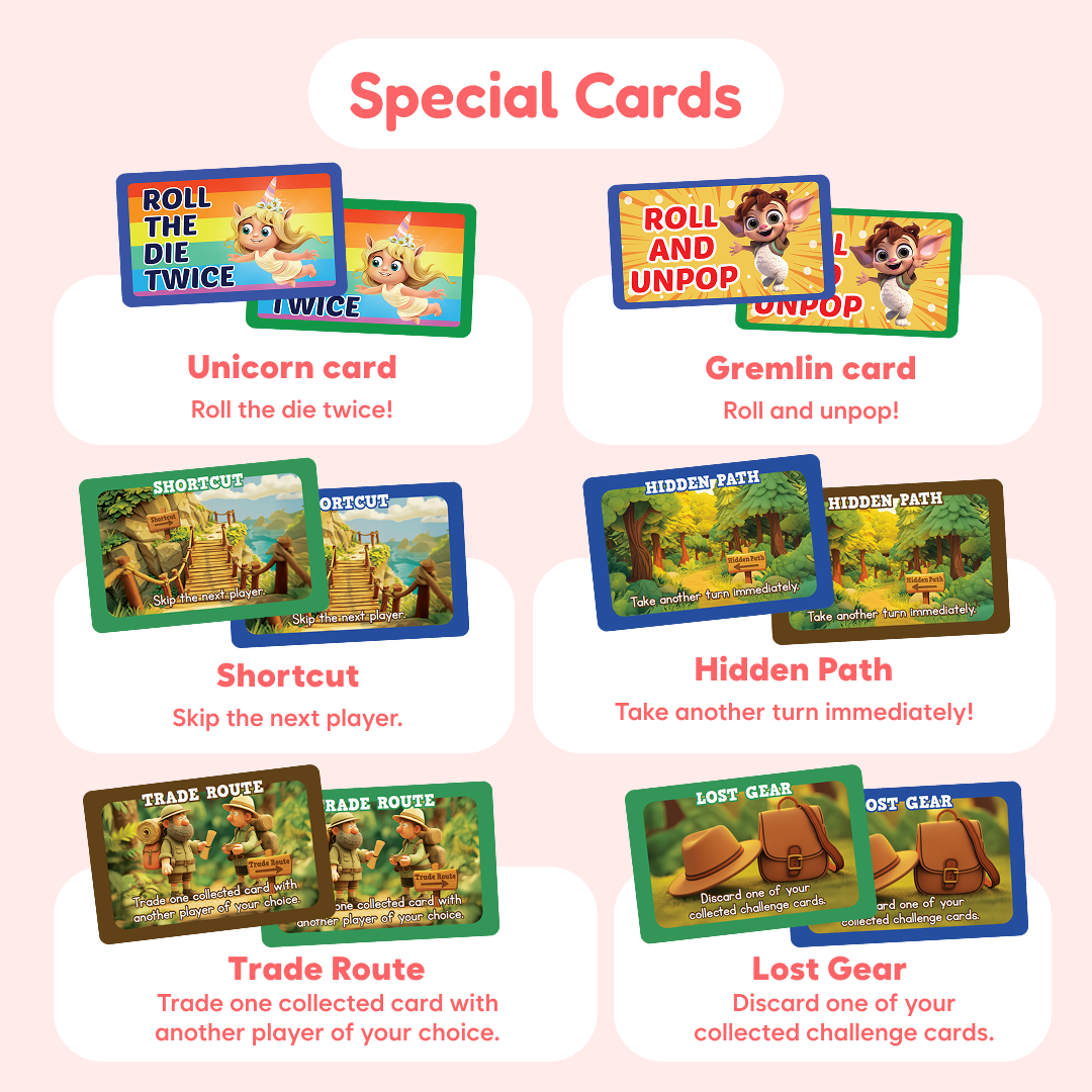 Sight Words Expansion 3-5 Card Packs by The Fidget Games; 6 colorful Special Cards incl Unicorn, Gremlin on Tampa Home & Garden Store