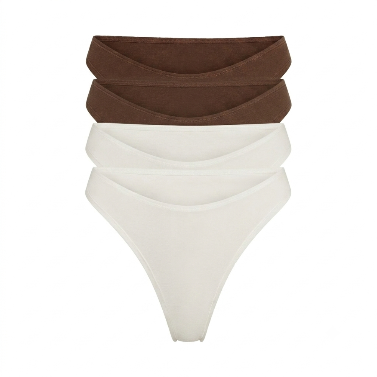 Hemp thong 4-pack in brown and white by Net Positive on Tampa Home & Garden Store