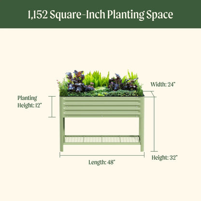 Elevated Garden Bed 2 by 4 Feet For Patio Use