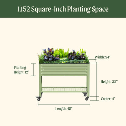 Elevated Garden Bed 2 by 4 Feet For Patio Use
