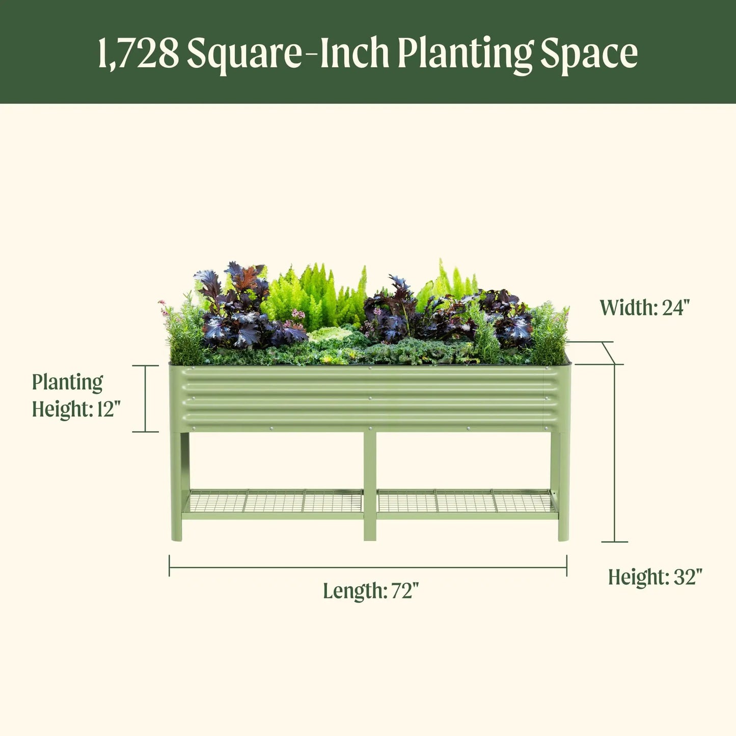 Elevated Garden Bed 2 by 6 ft Durable and Easy