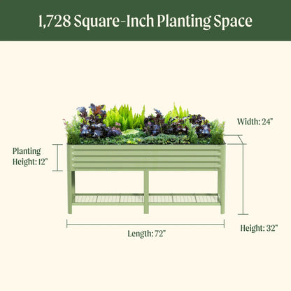 Elevated Garden Bed 2 by 6 ft Durable and Easy