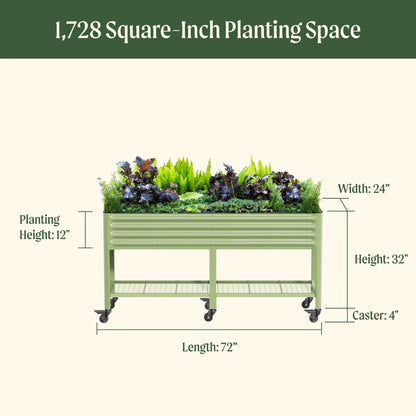 Elevated Garden Bed 2 by 6 ft Durable and Easy
