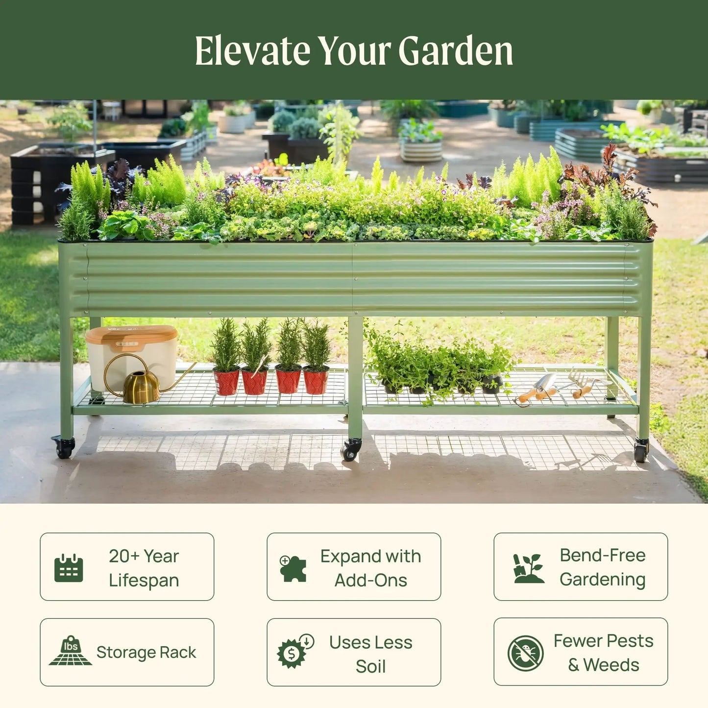 Elevated Garden Bed For Patios Decks 2ft By 8ft