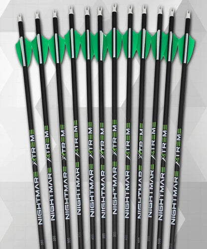 Nightmare Xtreme 2.0 300 / 350 / 400/ 500 spine Arrow 6/Pack Fletched - Tampa Home & Garden Store