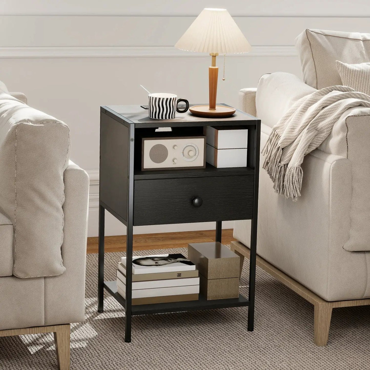 Nightstand Charging Station and USB Ports