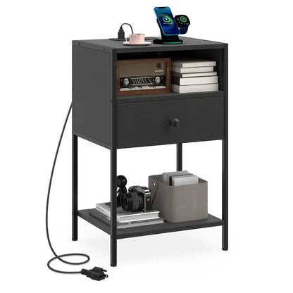 Nightstand Charging Station and USB Ports