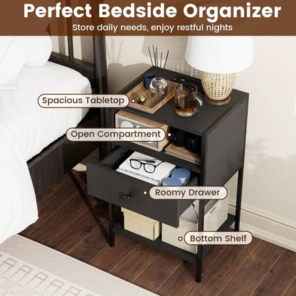 Nightstand Charging Station and USB Ports