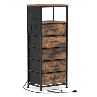 Nightstand with Integrated Charging Station