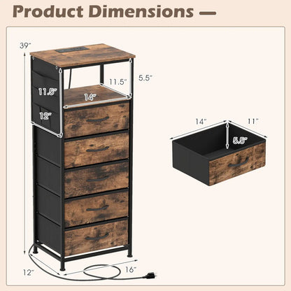 Nightstand with Integrated Charging Station