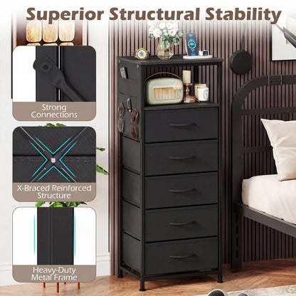 Nightstand with Integrated Charging Station